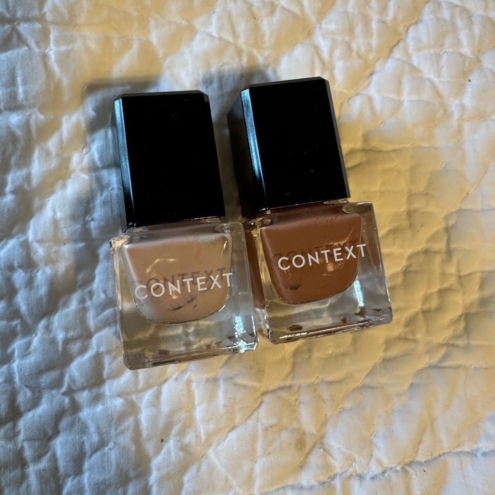 CONTEXT Women's Nail Polish Duo in Nude & Brown